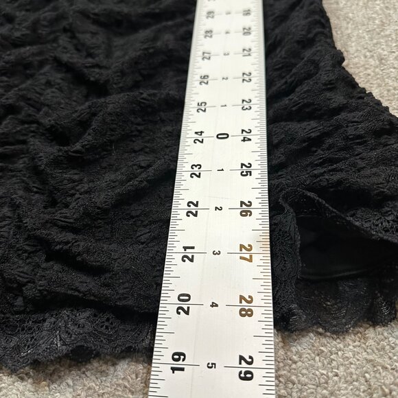 LoveShackFancy Evangelina Dress Ruched Stretchy Black White Lace Women's Small - Picture 5 of 8